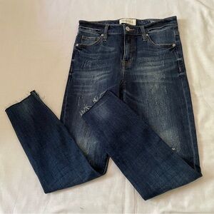 Stonefield 26 x 27 Conrad Ankle High Rise Skinny Jeans ~ Distressed Rae Hem